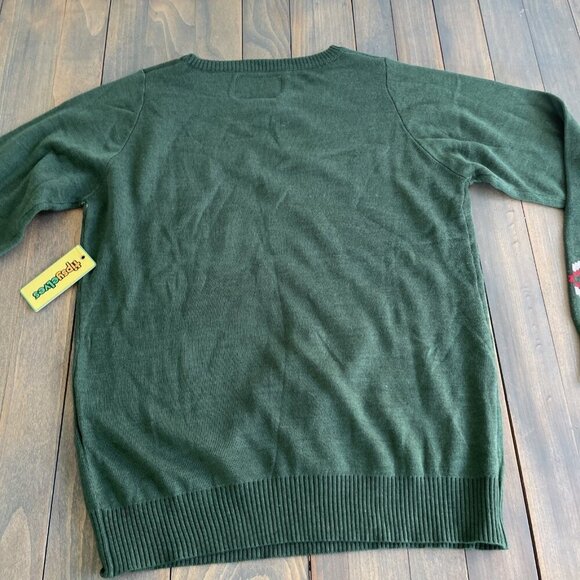 Tipsy Elves Sweater Green Ho Ho Holy S#!T Christmas Party Mens Medium (P8) - Picture 9 of 9